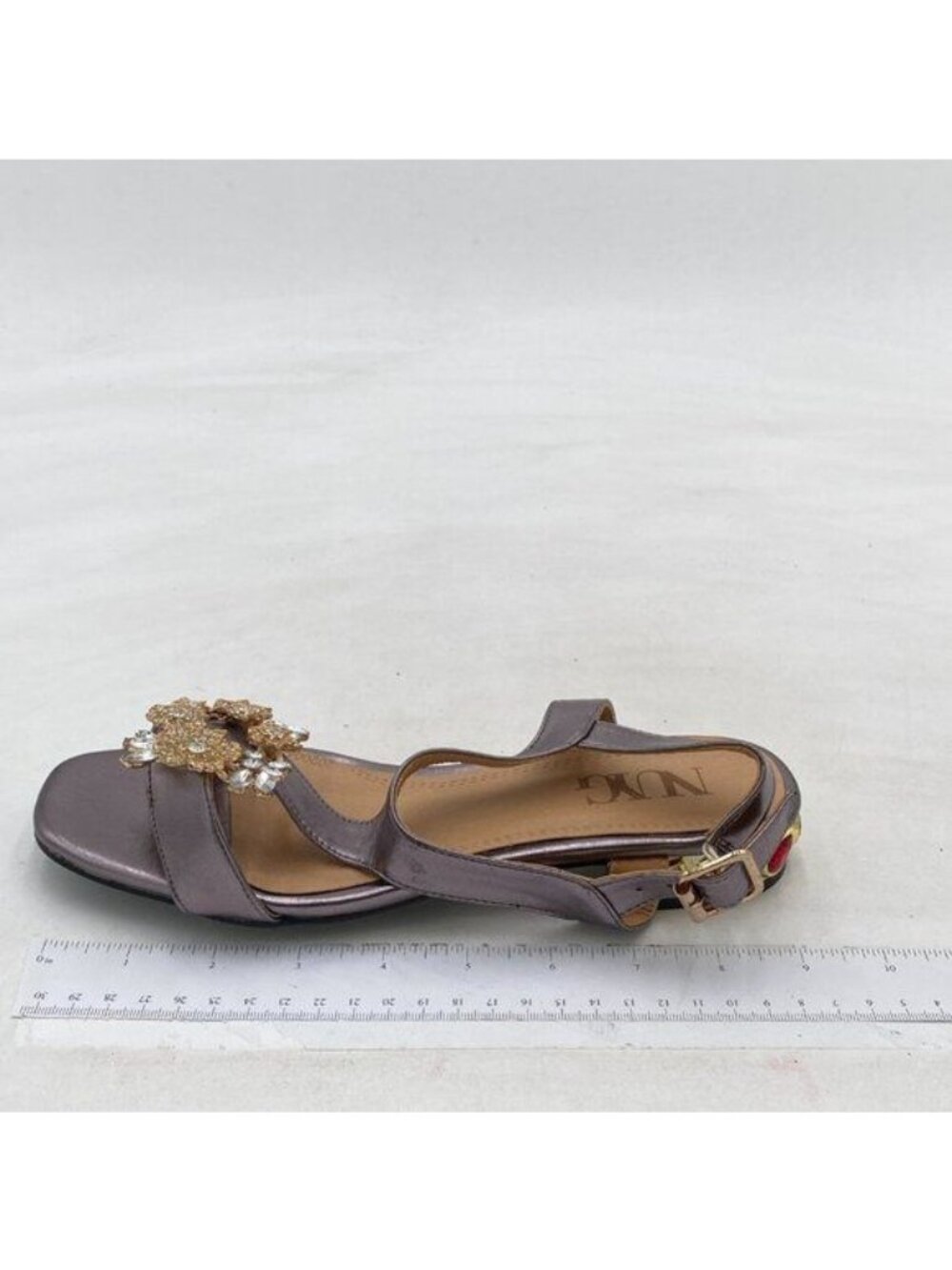 Women'S Rhinestones Crystal Block Sandals,Adjustable Ankle Strap Non-Slip O